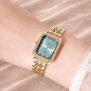 Luxury Gold Blue Women's Watch